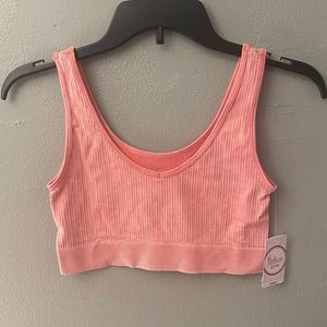 Ribbed Seamless Active Sports Bra